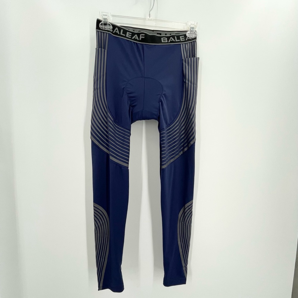 BALEAF Men's Cycling Padded Pants Tights Blue Size Large NWT E3